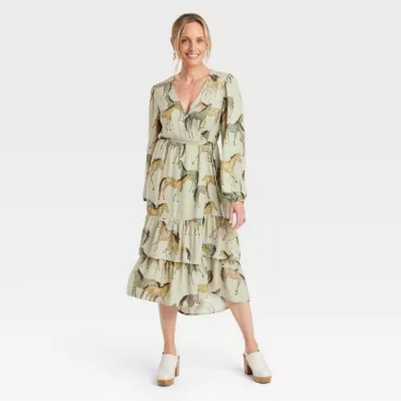 Knox Rose Dresses Knox Rose Horse Print Wrap Dress Poshmark